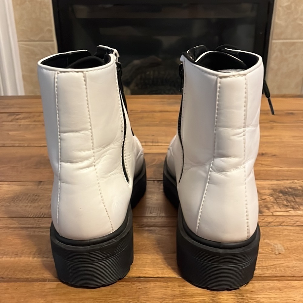 Quips chunky white Moto boots - Picture 4 of 10